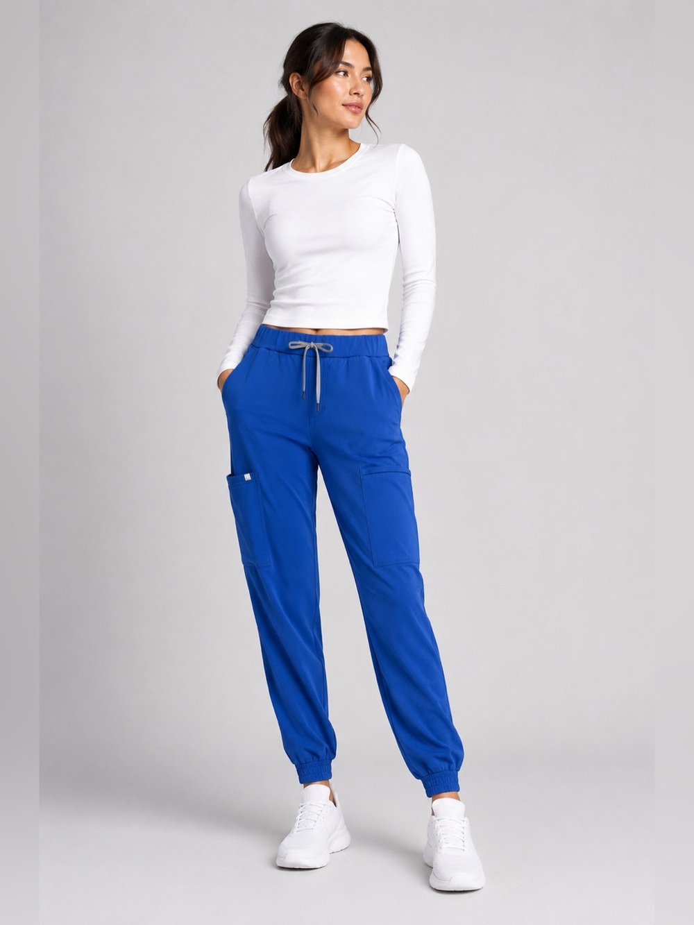 Fabletics Scrub Jogger Pants Royal Blue XXL/1X Stretch Cargo Medical